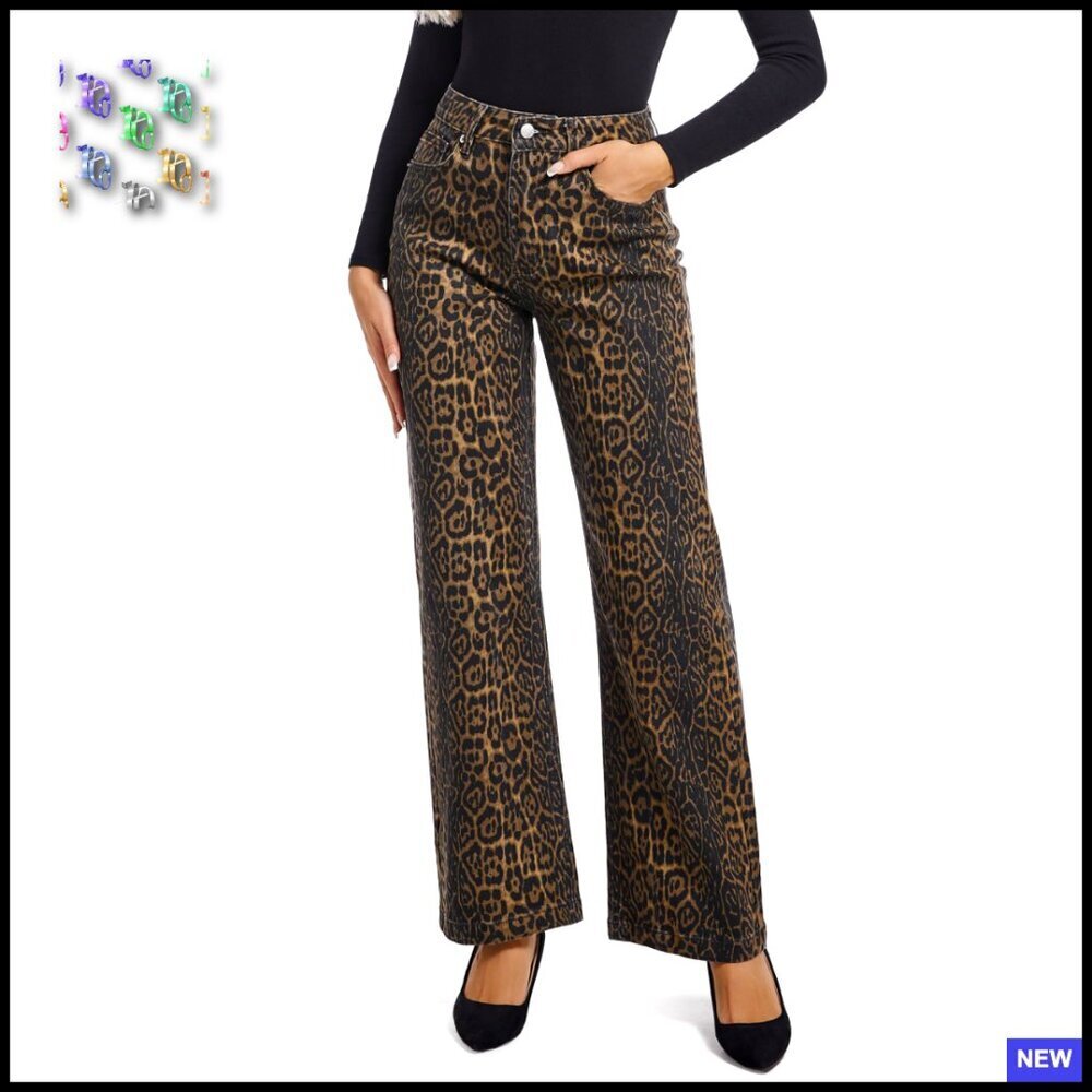 Straight Leg Jeans High Waisted Stretch Casual Pull On Trendy Mom Fit